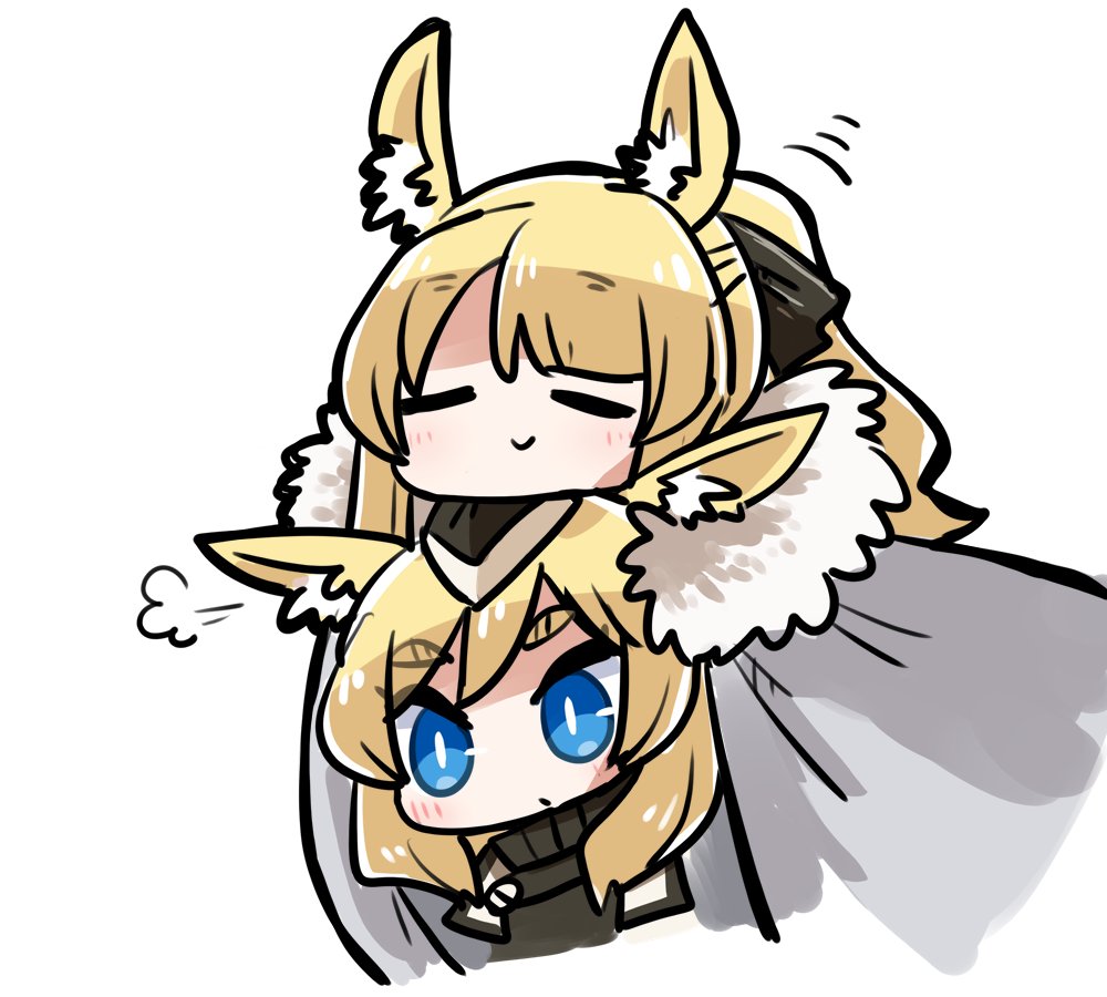 ウィスラッシュ(アークナイツ) 「マリアちゃんのふわふわしてるやつあったかそう 」|ドッグさん@多忙〜4/10のイラスト