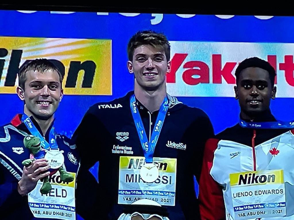 ASUSwimDive's tweet image. #ProDevil Ryan Held wins his fifth medal of the weekend with a Silver Medal and PR in the 100 freestyle with the time of 45.63!