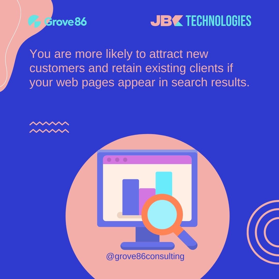 Grove86LLC's tweet photo. (3/3) What is SEO?
You are more likely to attract new customers and retain existing clients if your web pages appear in search results.
#grove86 #seo #seoexpert #searchengineoptimization #searchengineoptimizationservice #seocompany https://t.co/20Wf5nRDEB