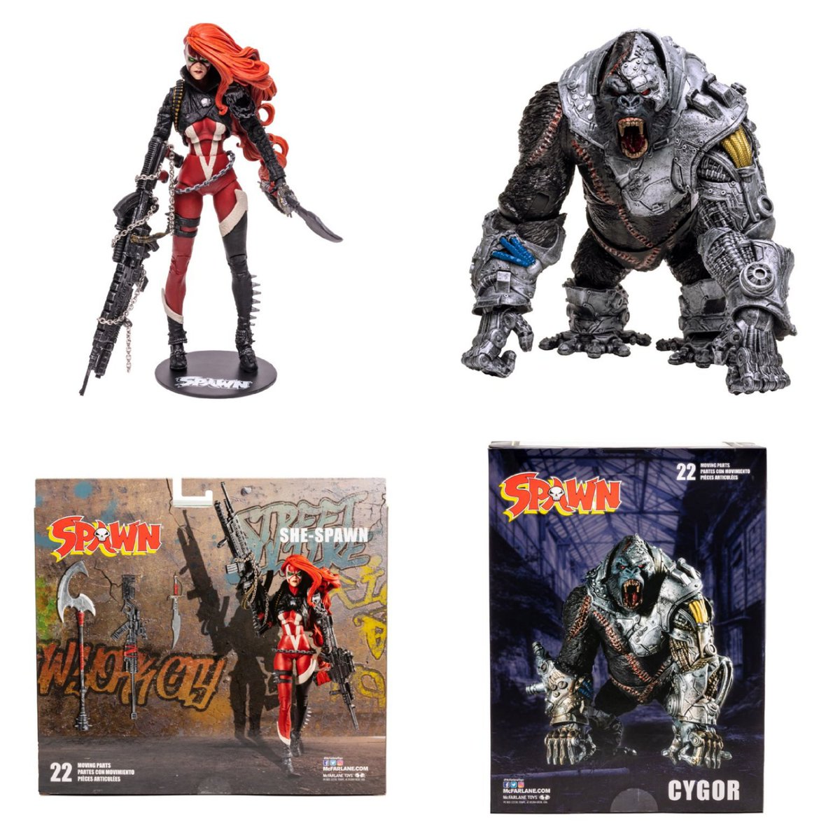 StateOverse's tweet image. 🚨IN STOCK ALERT🚨
#Statoversians &amp;amp; @SPAWNcomic #animation fans rejoice, for @Todd_McFarlane's SICK NEW #SheSpawn &amp;amp; #Cygor #actionfigures are NOW available for purchase for ONLY $39.98 &amp;amp; $49.97 with FREE 3 day shipping via @Walmart!

#GamersUnite
TSO'VIN!!
bit.ly/3spJlec