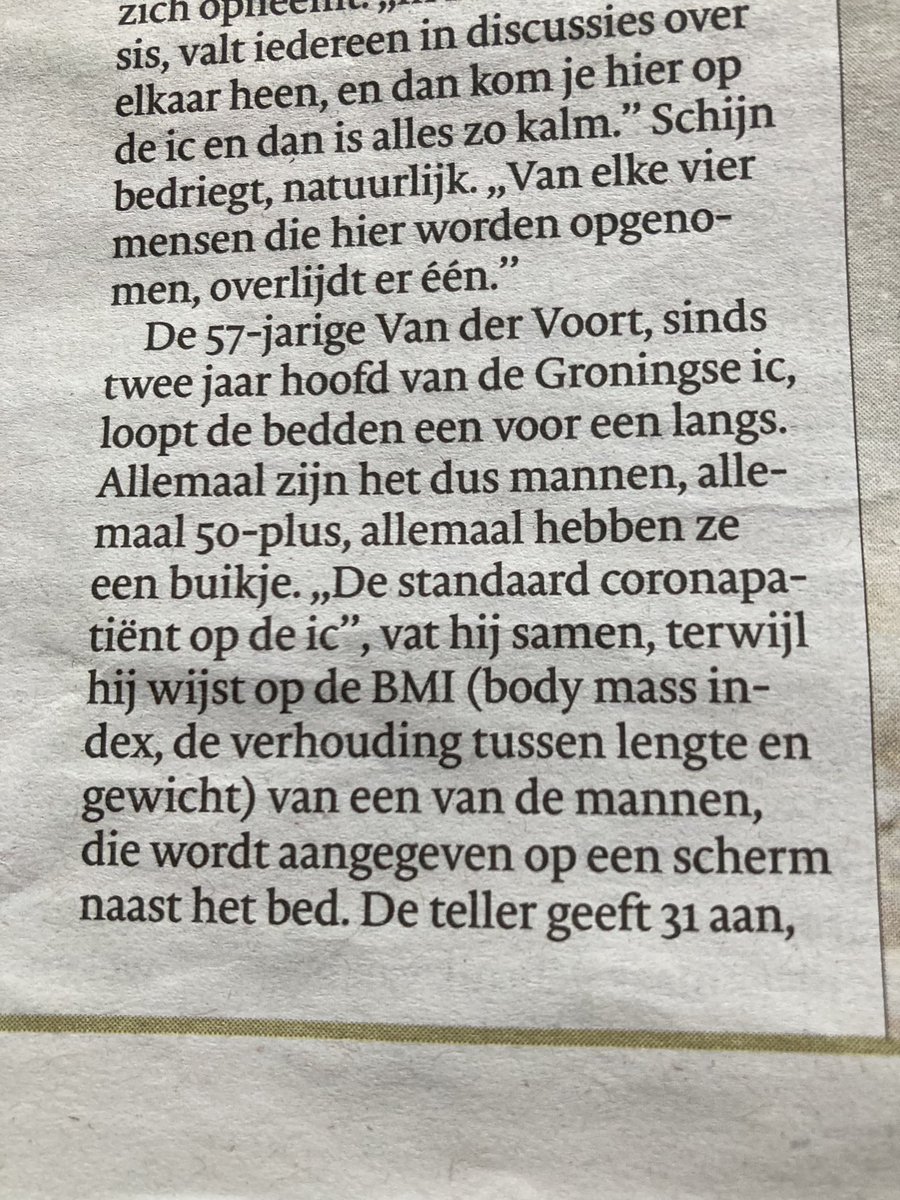 hennyh53's tweet photo. De standaard #Corona patiënt op de IC is 50 plus met overgewicht, aldus #petervandervoort hoofd IC en epidemioloog. https://t.co/oXBdu1xoKR