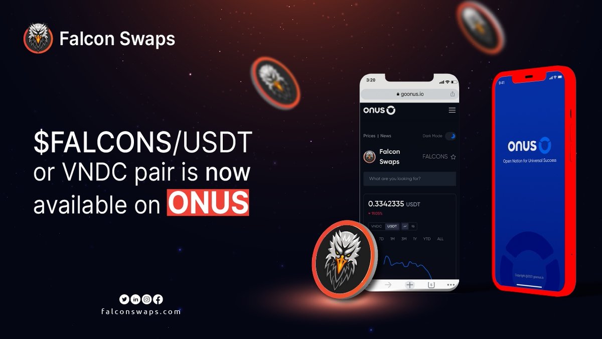 FalconsInu's tweet photo. $FALCONS New Listing Announcement!📣

The next patch for #FALCONS is now live on #ONUS. 

We hope that you’ll really enjoy trading $FALCONS at #ONUS.

Trading Pair: $FALCONS/USDT or VNDC

🔗More Details: https://t.co/KHZ3YlwVjZ

#BSC https://t.co/nogQTiV7lp
