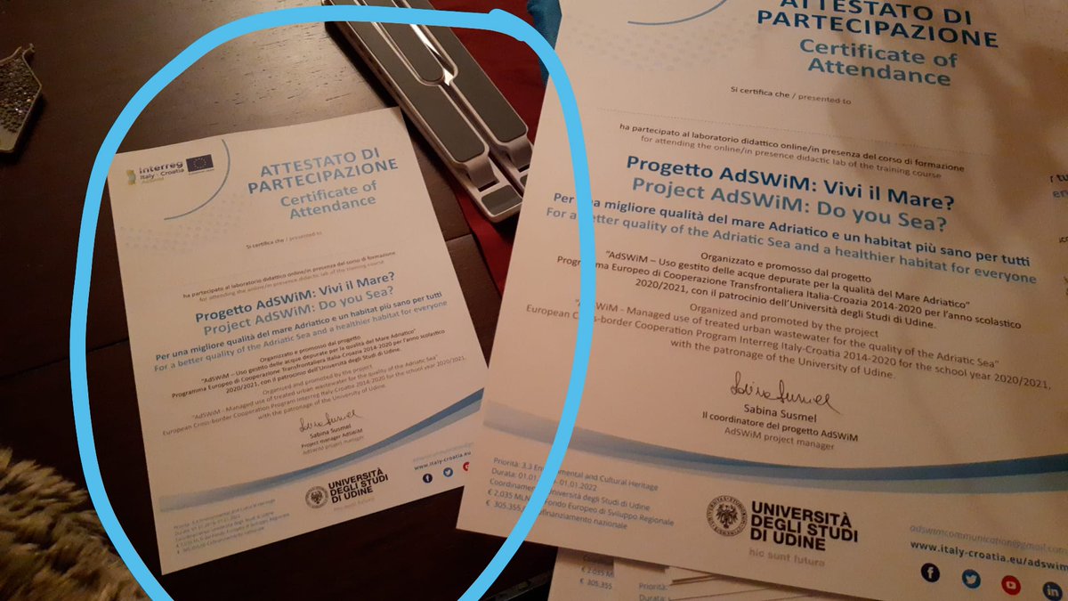 AdswimProject's tweet photo. Our Project Partner @UnivPoliMarche visited the primary #schools involved in the #AdSWiM didactic module “Do you Sea?” focused on the environmental educationand delivered certificates and gadgets to teachers, classes and pupils.#interreg 🇮🇹🇭🇷🌊 https://t.co/IjYvDb0Rm9