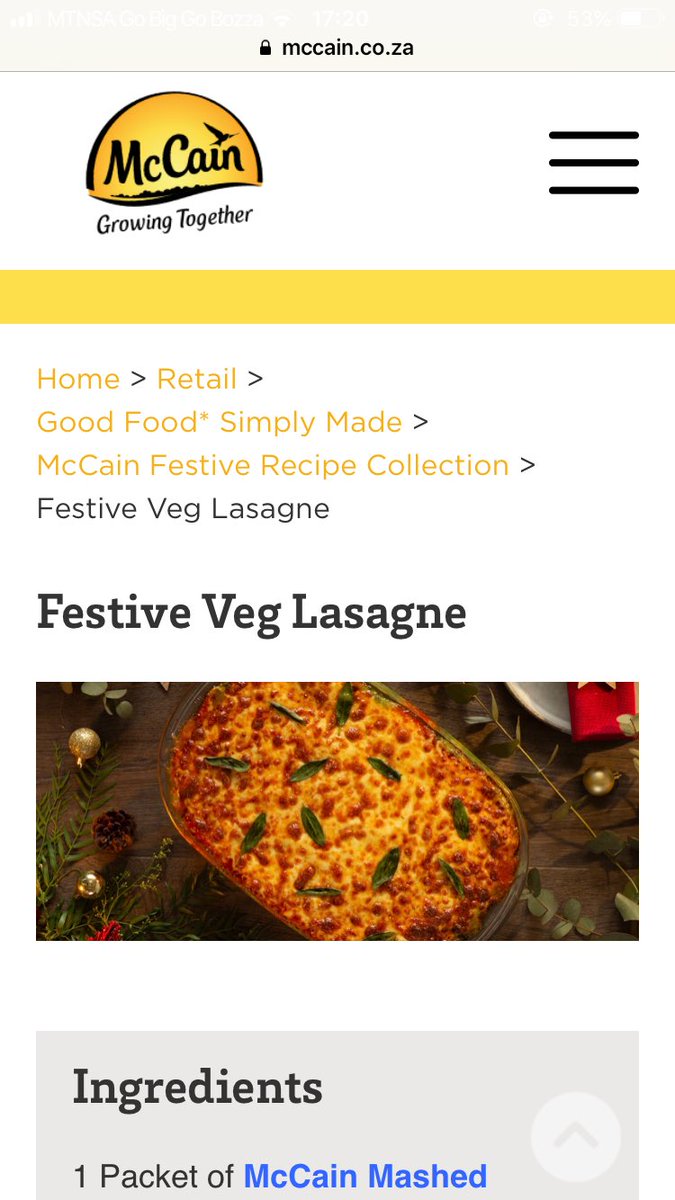 AllGoodieThings's tweet photo. @McCainSA @billynowsa Sharing Festive Veg Lasagna with @shimlastau2 
#festiveatyourfingertips
#madewithmccain
@McCainSA https://t.co/dyaci7E5rz
