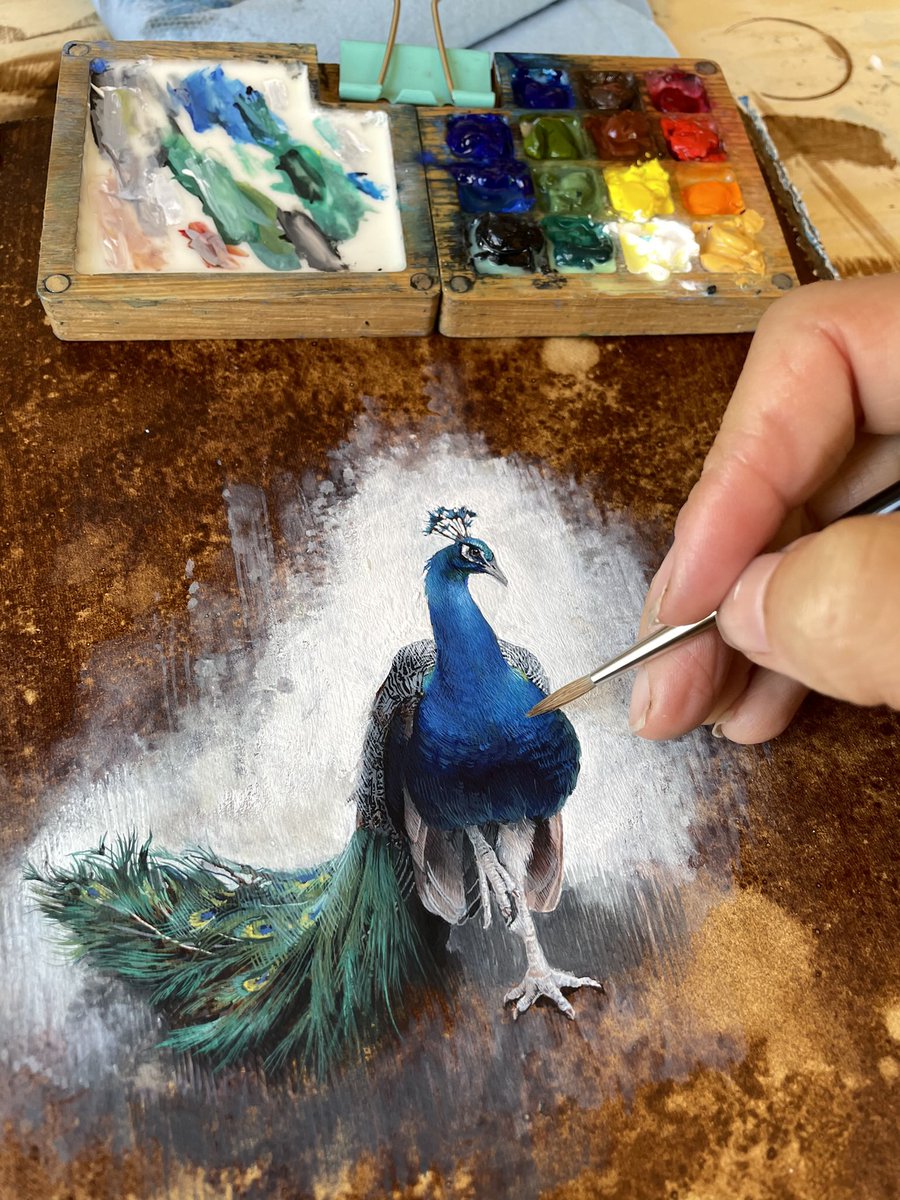 A sketchbook page in progress, #gouache on paper, #painting, #art, #ArtistOnTwitter, #NFTartwork , #NFTartists