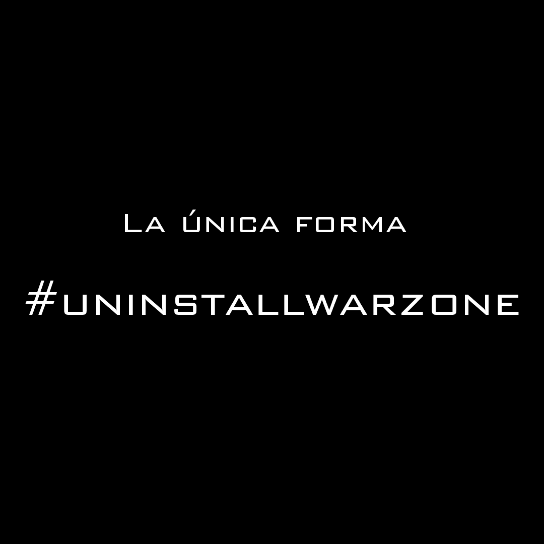 HaruOfDuty's tweet photo. Si las palabras no llegan que lo hagan las acciones. #uninstallwarzone #fixwarzone https://t.co/LSeDZTYzSP