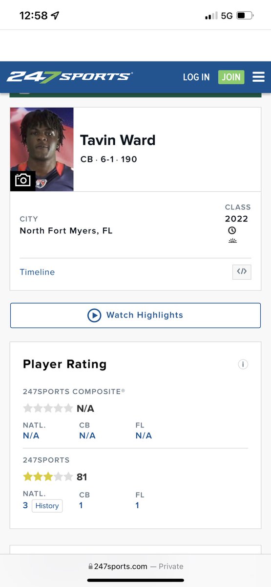 TavinWard1's tweet photo. Blessed to be ranked the #1 CB in prep ⭐️ @247Sports #us2f https://t.co/lu5JD0a8Uk