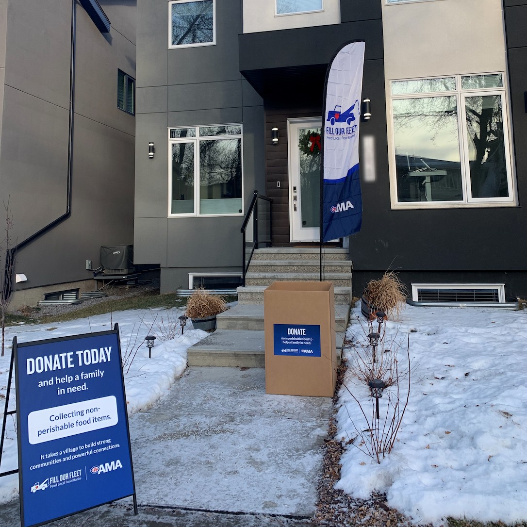 AMAcommunity's tweet photo. Thanks to our members, staff, communities, and business partners, our fleet is filled with more food bank donations than any year before. 
We're excited to find out our totals from across Alberta! 
You can still donate online: https://t.co/LfQ8NqGWGz
#FillOurFleet https://t.co/x9KtdG07vm