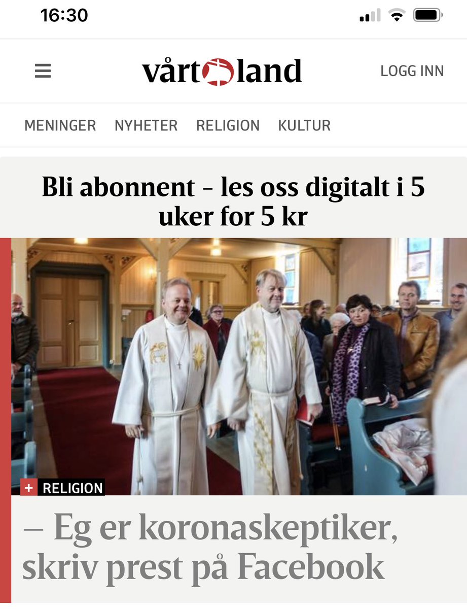 eidsvag's tweet image. Å tro på at Jesus skal komme igjen for å dømme levende og døde, er lett, men at corona fins…