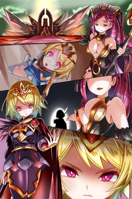 ロキの英雄商店、ピヨ編。悪堕ちピヨやっと描けた!悪堕ちエムブレムは筆が進むぅ～。

今回はマンガに収まりきらなかった全身画もアップ。高画質はFANBOXにあります。全身画を上げる用プランも作ろうかしらね 