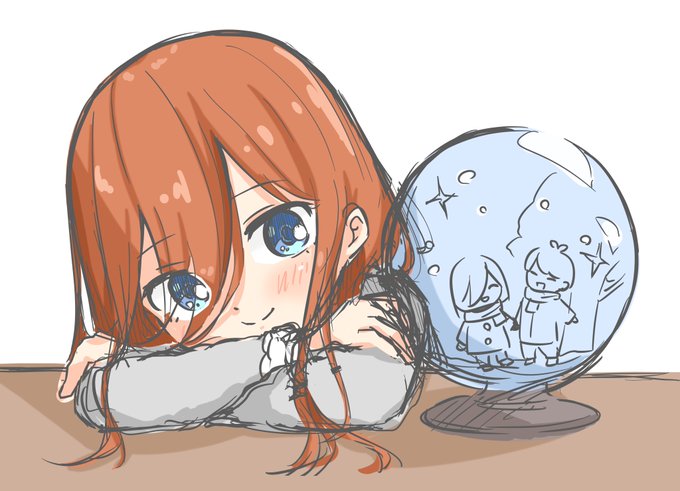 し　ろ　ねさんがTwitterに投稿した中野三玖(五等分の花嫁)のイラスト。