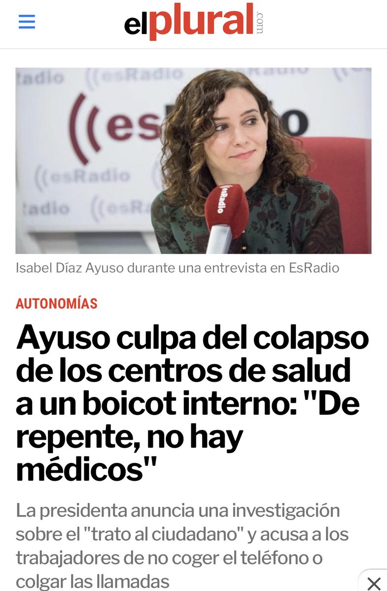 Los médicos llevan más de un año pidiendo más inversión, contratar personal y reforzar la atención primaria. No hace una semana que el colegio de médicos pidió inversión ante el "colapso" de la atención primaria.  Mentir no puede ser la solución recurrente frente a la negligencia