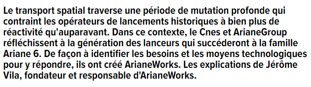 ScienceCQFD's tweet photo. 2019 > #ArianeWorks travaille aux lanceurs du futur qui succéderont à #Ariane6 https://t.co/KqIifOzOY0 via @futurasciences #LaMethSci https://t.co/WdATy5BDXP
