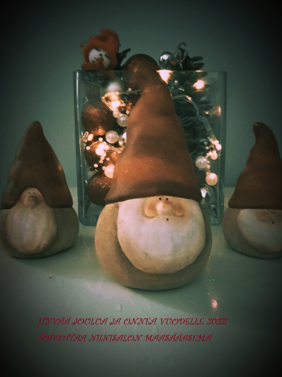 Niinisalon maasääasema ja maasääaseman johtaja toivottaa; Ilmatieteen laitokselle, Vaisalalle ja kaikille muille säästä kiinnostuneille sekä vanhoille säämiehille hyvää joulua ja hyvää uutta vuotta 2022.