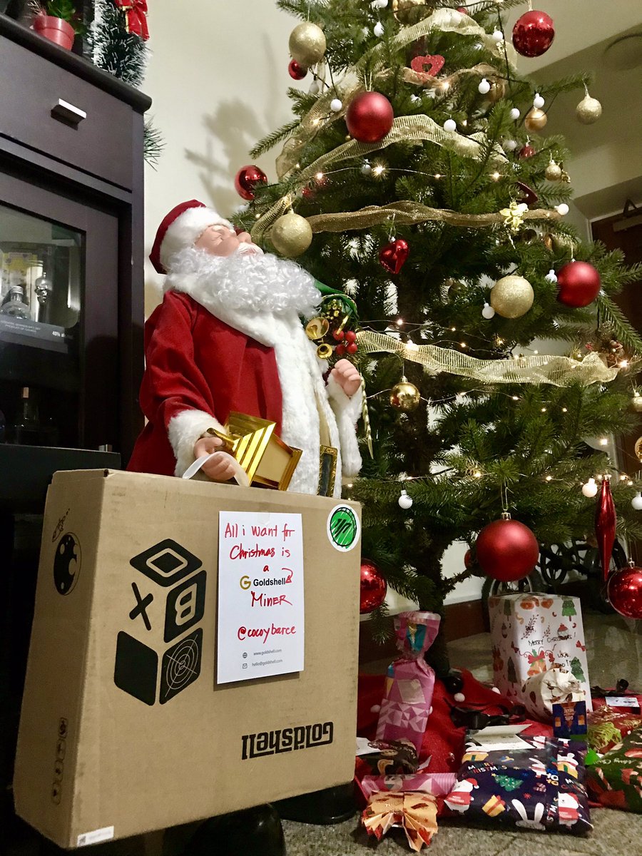 cocoybarce's tweet photo. @goldshellminer All I want from 🎅 for 🎄 is a #goldshell miner! Have a Merry Christmas everyone cheers 🥂 ❤️ https://t.co/pKpp7ISfqX