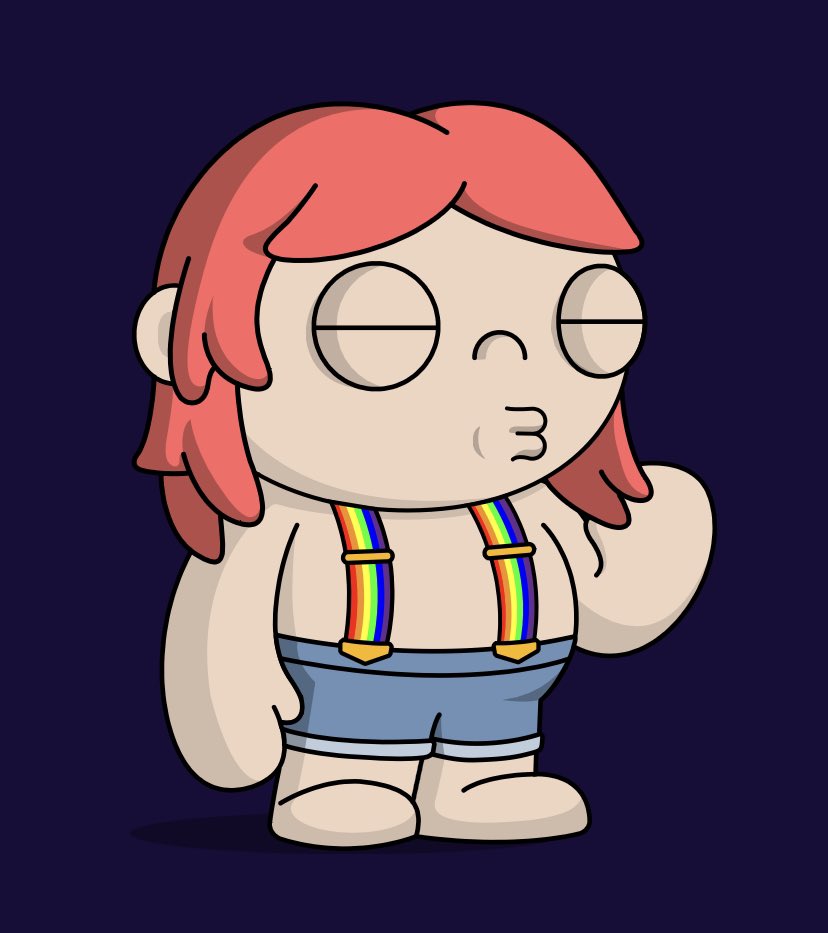 jeffrey_monster's tweet photo. Couldn’t resist using another spark and creating this little flovie just standing there puckered up lol. Used all common attributes and still got a fun lil character. @flovatar https://t.co/nO4cYCmQsk