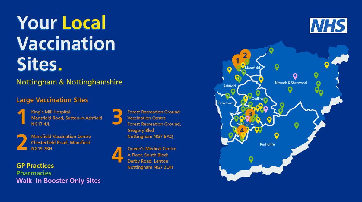 CVS_Newark's tweet photo. New walk-in #COVID19 booster sites are now available at in #Nottingham at Richard Herrod Leisure Centre &amp; Victoria Health Centre and at the @NewarkShowgrd No appointment needed. #Newark https://t.co/hvnVRYAKyk