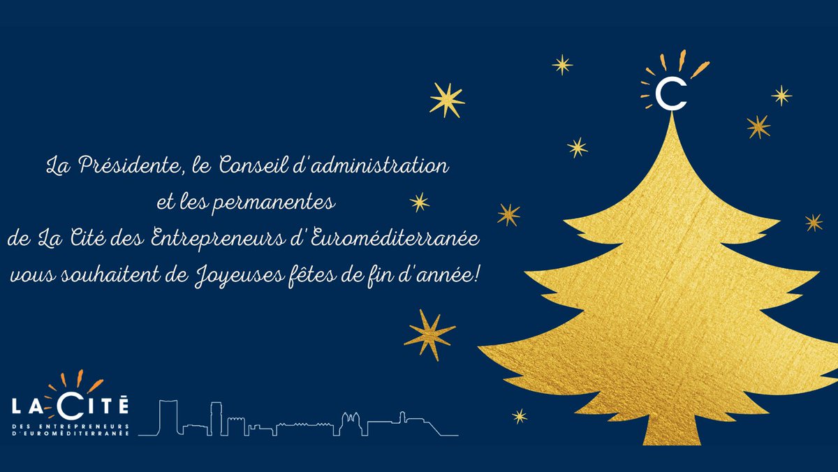 ✨La Cité des Entrepreneurs d'Euroméditerranée vous souhaite d'excellentes fêtes de fin d'année 🎄🎅🎁🥂 et vous retrouve en 2022 pour encore plus d'échanges, de business, de découvertes et de moments de convivialité!✨