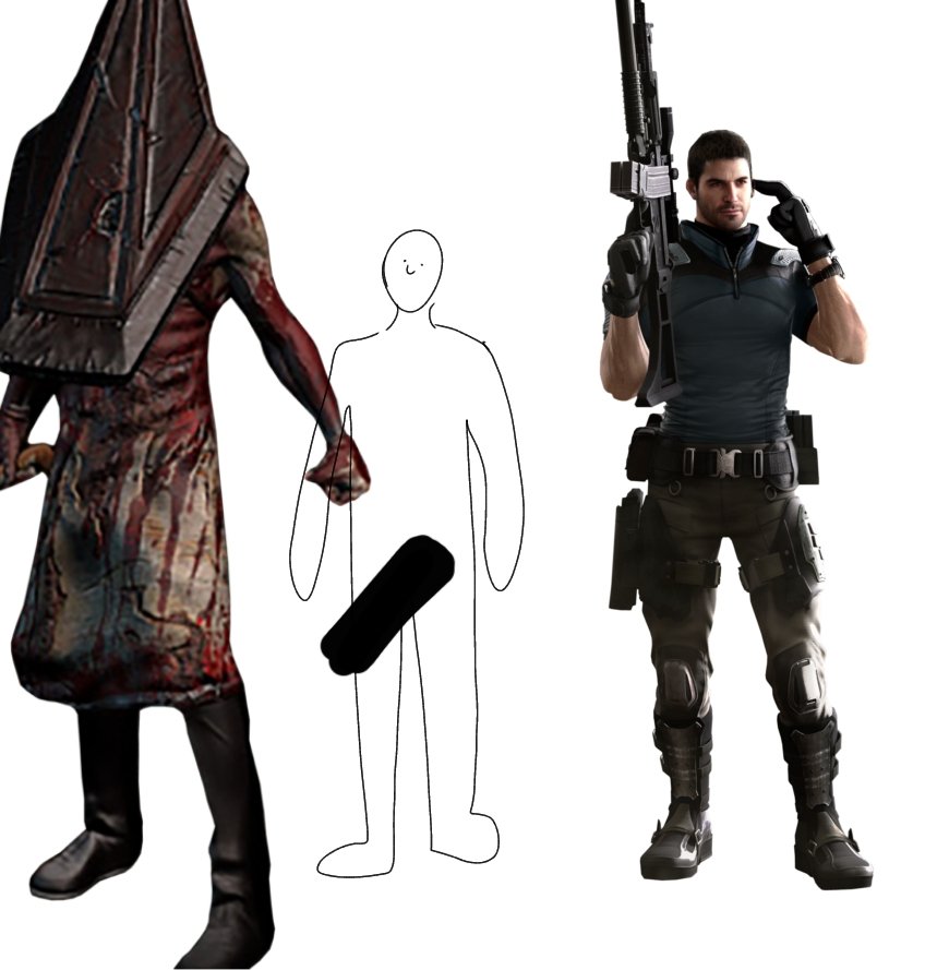 Pecs of the Day on X: still thinking about the Height difference between Pyramid  Head, Chris Redfield and me  / X