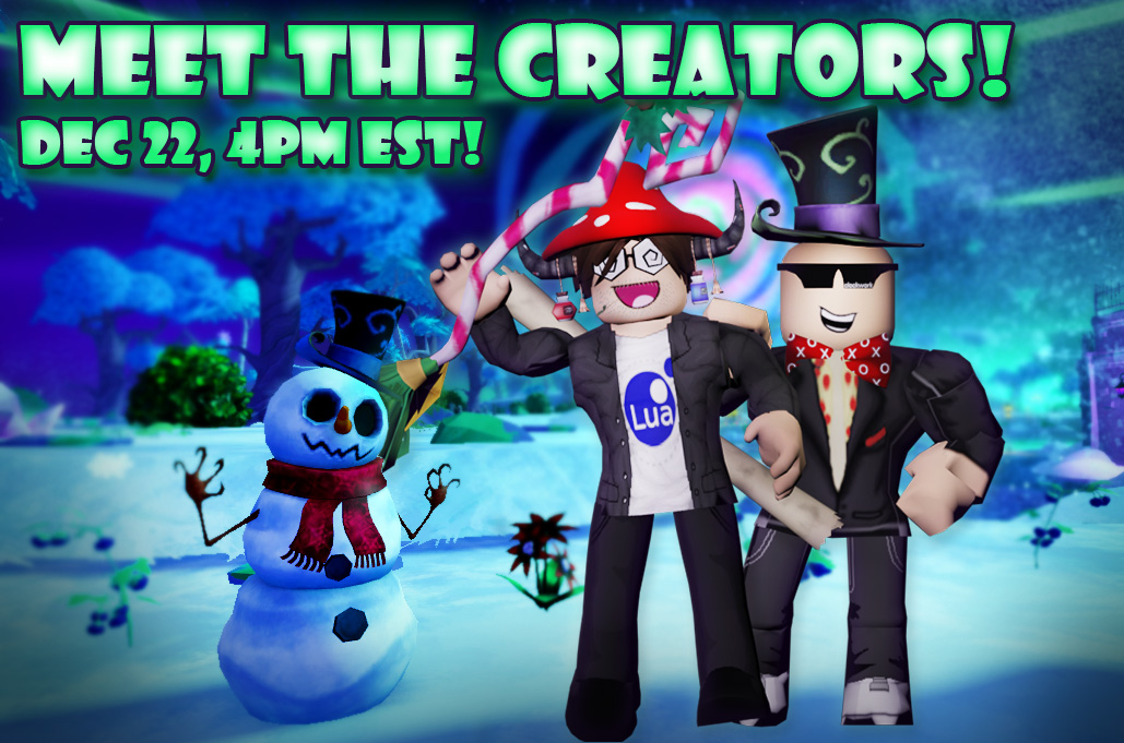 ✨MEET THE CREATORS!✨

Join us in-game for a special Howliday event with <a href="/sleitnick/">sleitnick</a> &amp; <a href="/Fungatki/">Ben</a>!👀

Don't forget to dress your spooky best with <a href="/supersocialplay/">Supersocial</a>'s new #UGC items!🖤

Dress Up!🎩bit.ly/ugc-metasuperh…
Play Now!👉bit.ly/play-ghostopia
#Roblox #RobloxDev