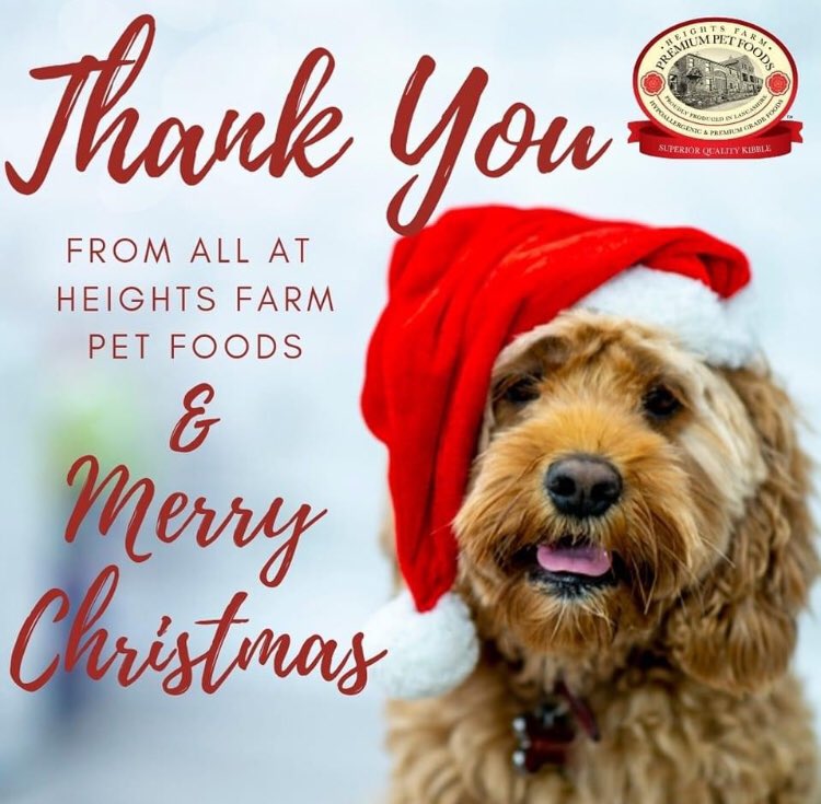 Heightsfarmstef's tweet photo. We would just like to say a huge thank you to all our wonderful Heights Farm customers for supporting our business and we hope you all have a fabulous Christmas! 🎅🏻🎄🐾  @TheGoodDogGuide 

#ThankYou #MerryChristmas https://t.co/k8DwAXv5dS