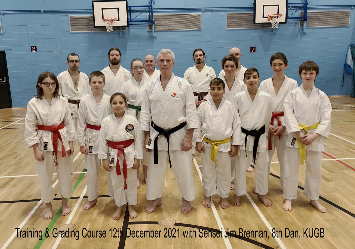 Satori Grading 12 December 2021 at Queens Park Sports Centre, Chesterfield with Sensei Jim Brennan, 8th Dan, KUGB.