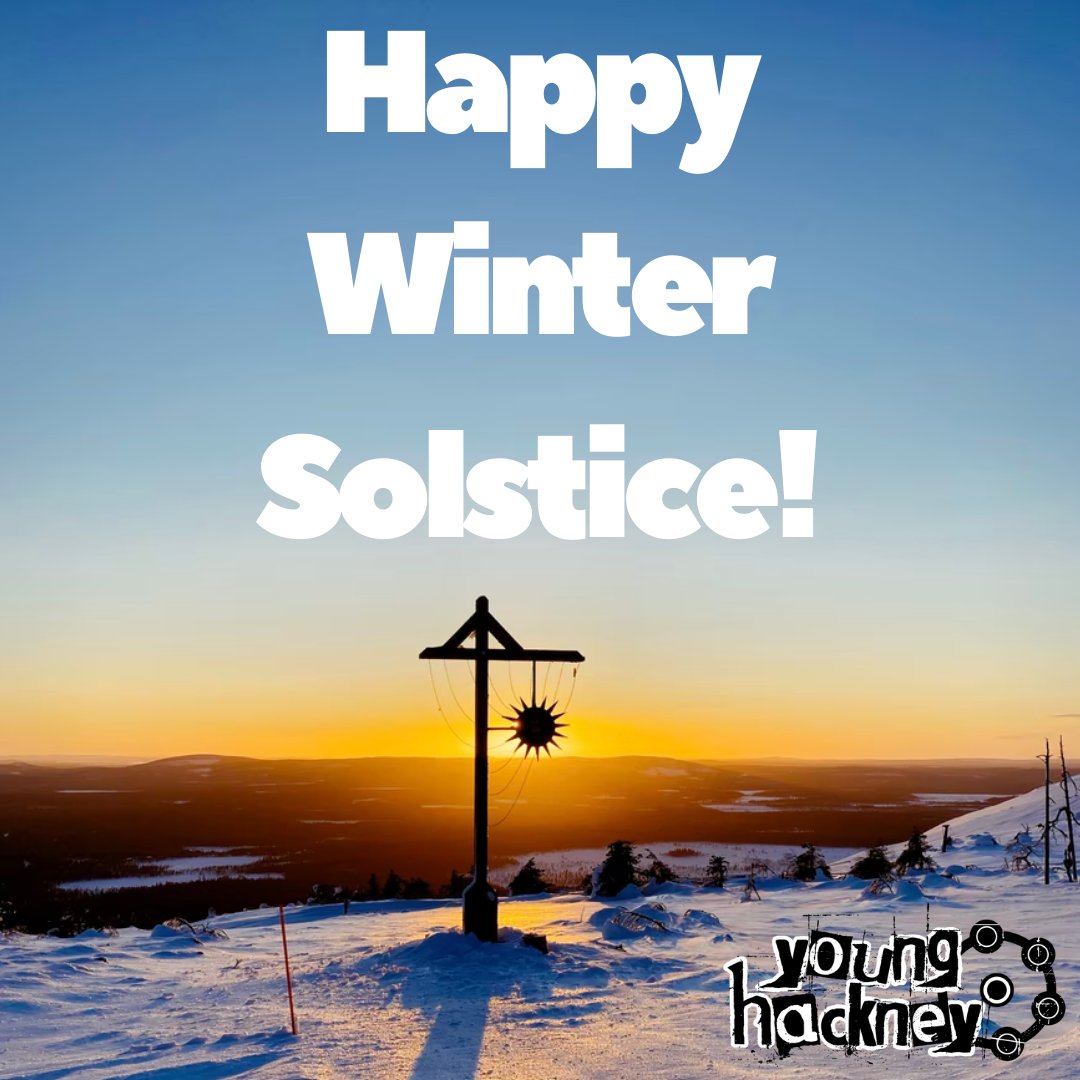 younghackney's tweet photo. Happy Winter Solstice! 

Today, 21 December, is the shortest day and the longest night of the year (we only had 7 hours and 49 minutes of daylight today). 

But our days will only begin to get longer and brighter from this point, and it'll be summer before we know it! https://t.co/Mf6V3GqT2Q