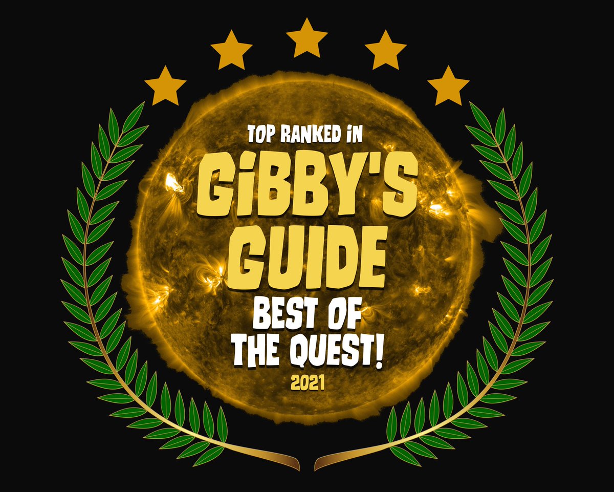 Honoured to be top 10 ranked in Gibby's Guide to the Quest 2021! 🎉 

Highly recommended resource for VR veterans and newcomers alike: tinyurl.com/2p8suj7z