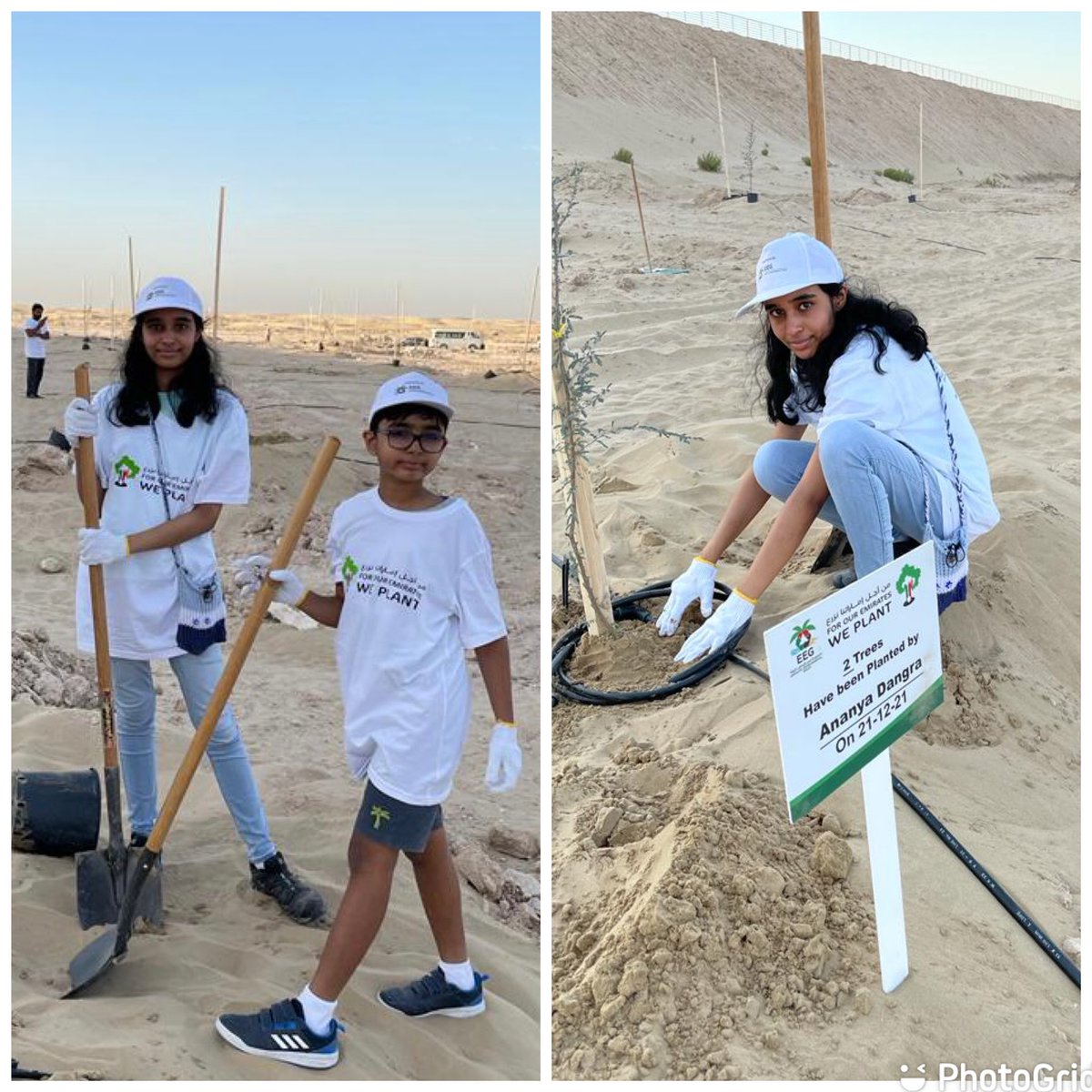 Shalini1205's tweet photo. “One who plants a tree, plants a hope!” #sevenyearsandcounting @ananya_dangra and Aarush @DxbModern You make me proud! #thinkgloballyactlocally @eegemirates Annual Tree Planting 2021 @KNargish @GMA_Primary @SreekalaSrk @rajeshxyzr @SheldonjohnDias @JohnGomes24 @Shauna1402 https://t.co/bJmxzaV8JD