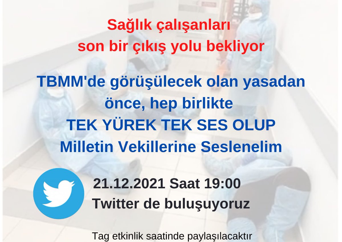 Sağlık Çalışanları son bir çıkış yolu bekliyor.
#Sağlkçya22AralktaReform