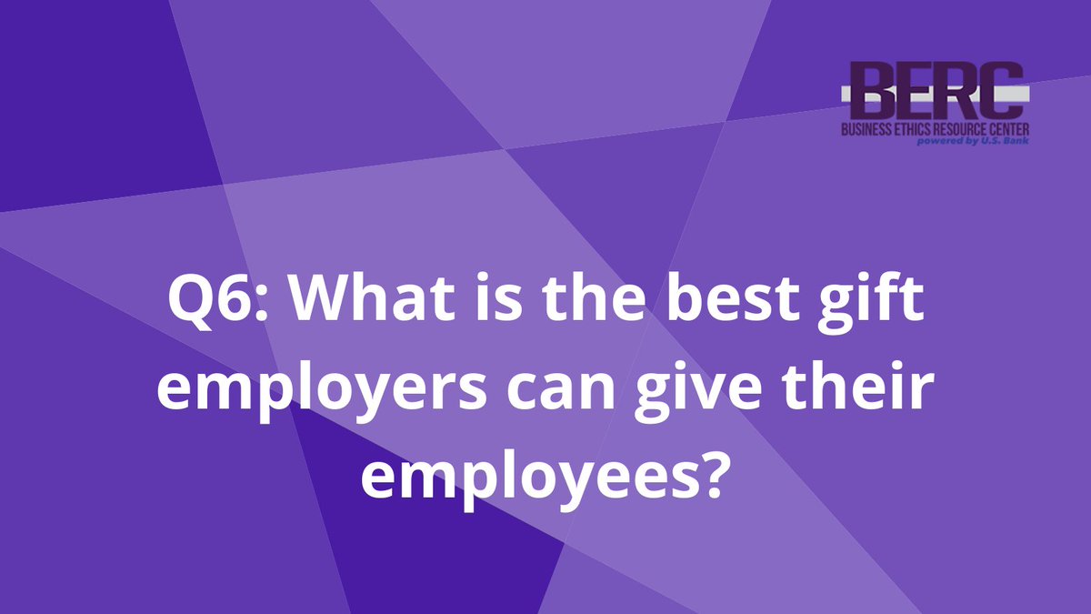 UST_BERC's tweet photo. Q6: What is the best gift employers can give their employees? https://t.co/7HuTXsKnqZ
