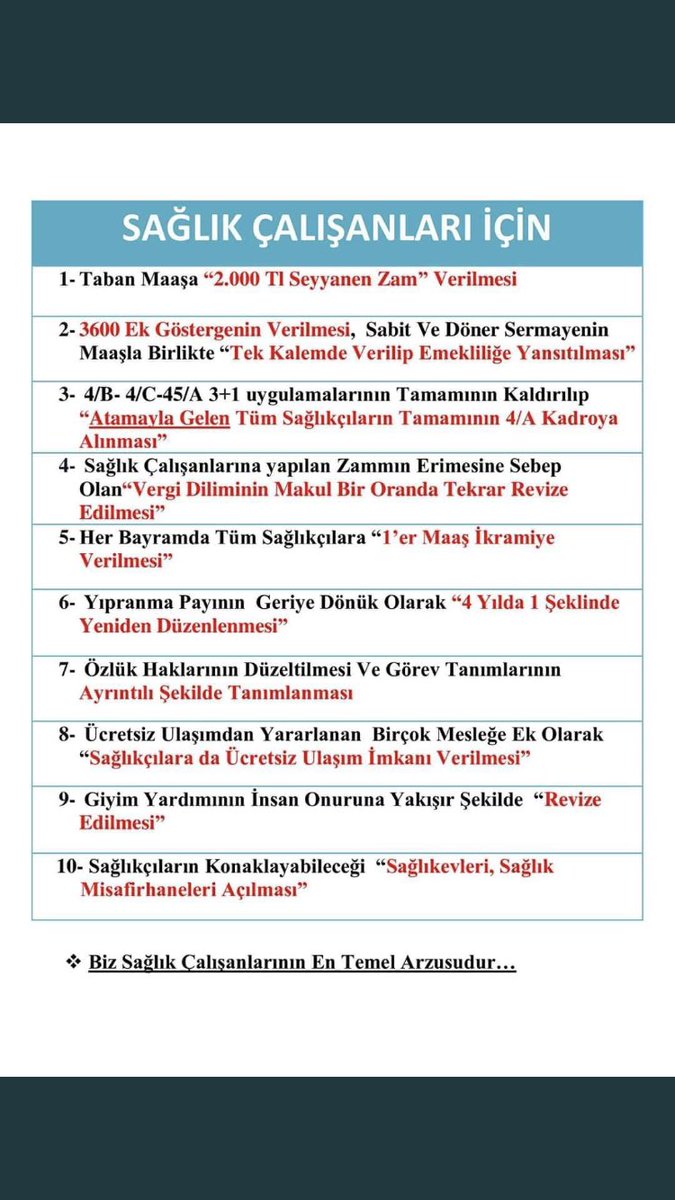 myusufdemirtas's tweet photo. #Sağlkçya22AralktaReform Çok birşey istemiyoruz hakkımızı istiyoruz, 7 yıldır verilmeyen kadromuz verilsin özlük hakları iyileştirilsin. https://t.co/gCFKiP5idp