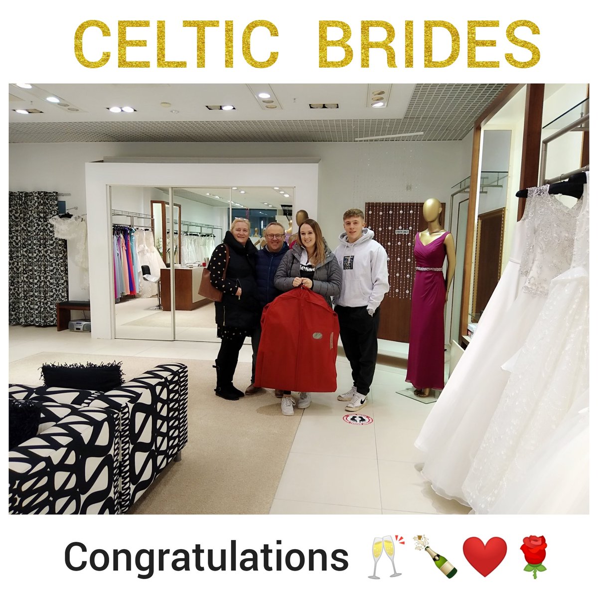 Congratulations to this beautiful Bride and her  #family ❤️ we will be thinking of you on your #wedding Day #celticbrides #weddingseason 🥂🍾
I'm GETTING MARRIED ❤️