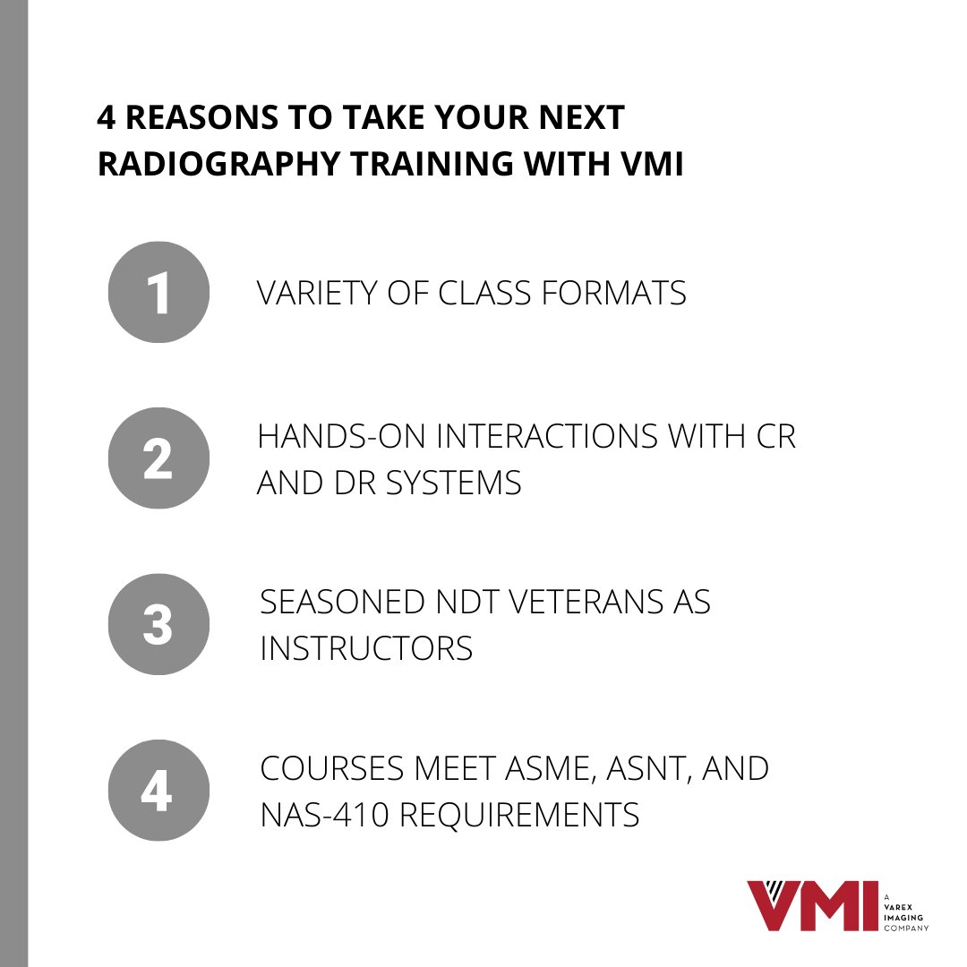 vmi_ndt's tweet photo. 4 Reasons to Take Your Radiography Training with VMI
https://t.co/b2OtEAcN96
#VMILeads #VMITraining #NDTInspection #NDTLeaders #Radiography https://t.co/AbbYazPUAB
