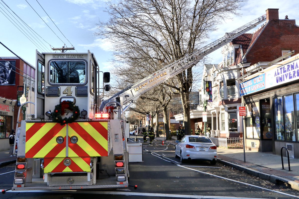 DJohnsonSig99's tweet photo. New Haven Firefighters extinguished a basement fire in a building at 1187 Chapel Street on December 20 of 2021. https://t.co/hZ5sEQenWf