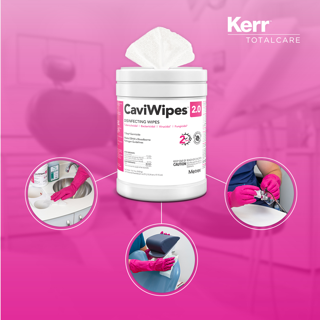 KerrDental's tweet photo. Need to up your material compatibility game? We have sold over 600,000 canisters of CaviWipes 2.0 to medical facilities and have had zero material compatibility complaints! Get the resources here: https://t.co/xcw5Bdu98L
.
.
.
#Kerr #KerrTotalCare #CaviWipes #InfectionPrevention https://t.co/rWzMgiyzZX
