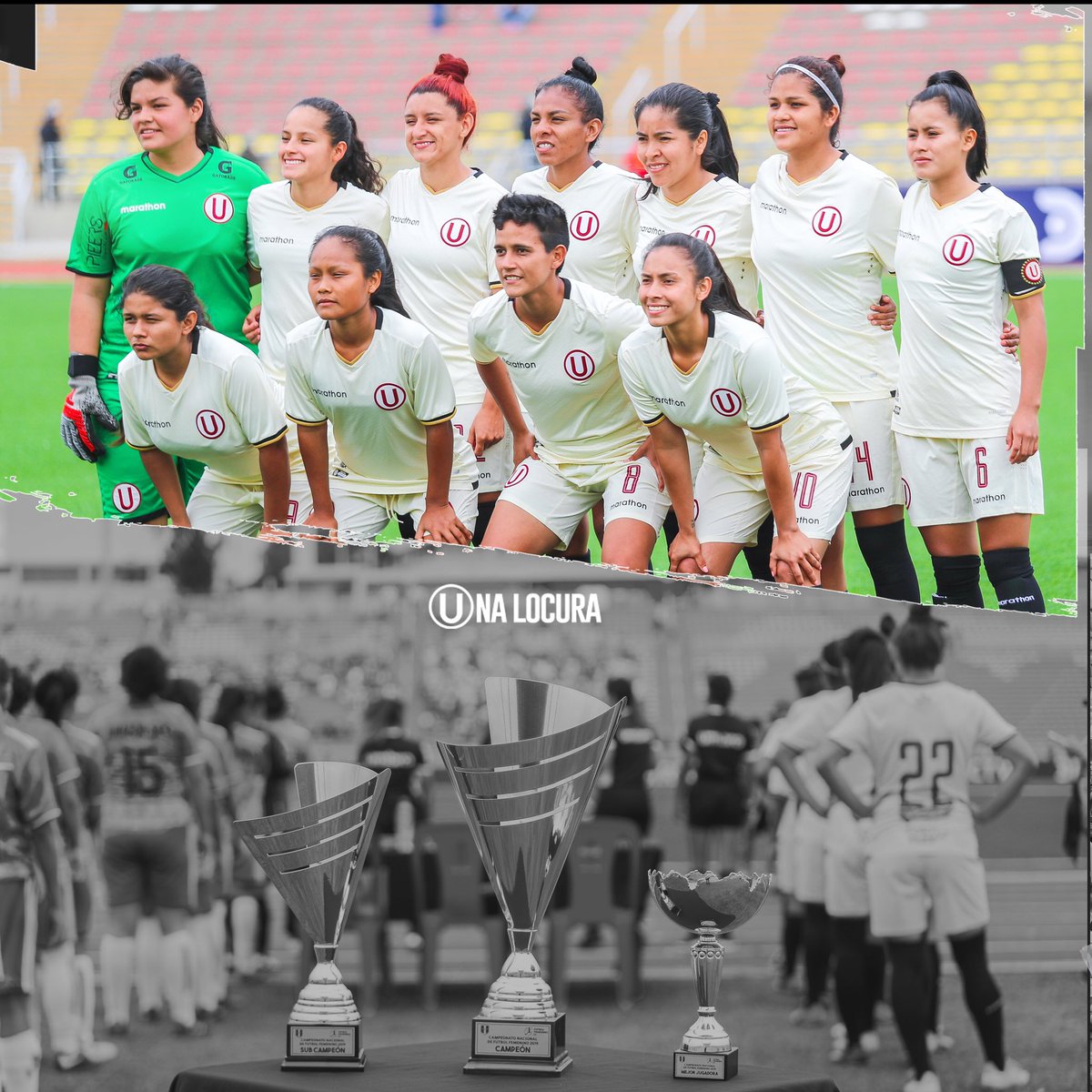 UnaLocura1924's tweet photo. #UnDíaComoHoy en el 2019 nuestro equipo femenino logró el campeonato nacional luego de vencer a Amazon Sky en la final del torneo, el enfrentamiento quedó con el marcador 6-1.
#LaHistoriaDeLaU
#DatosCremas
#FutFem
#GoEqual https://t.co/AHLObOSZgV