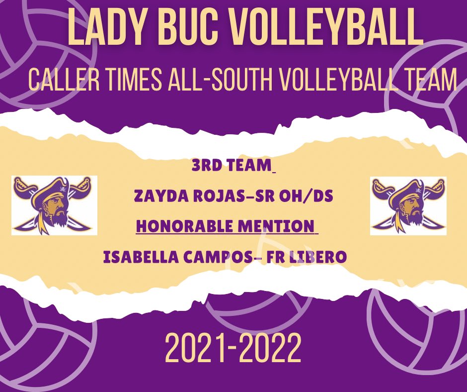 Congrats to these two girls, who continue to put in hard work everyday! 💜🏐💛💪🏼@MillerLadyBucV1 @salinas_deleon @EvansJusten