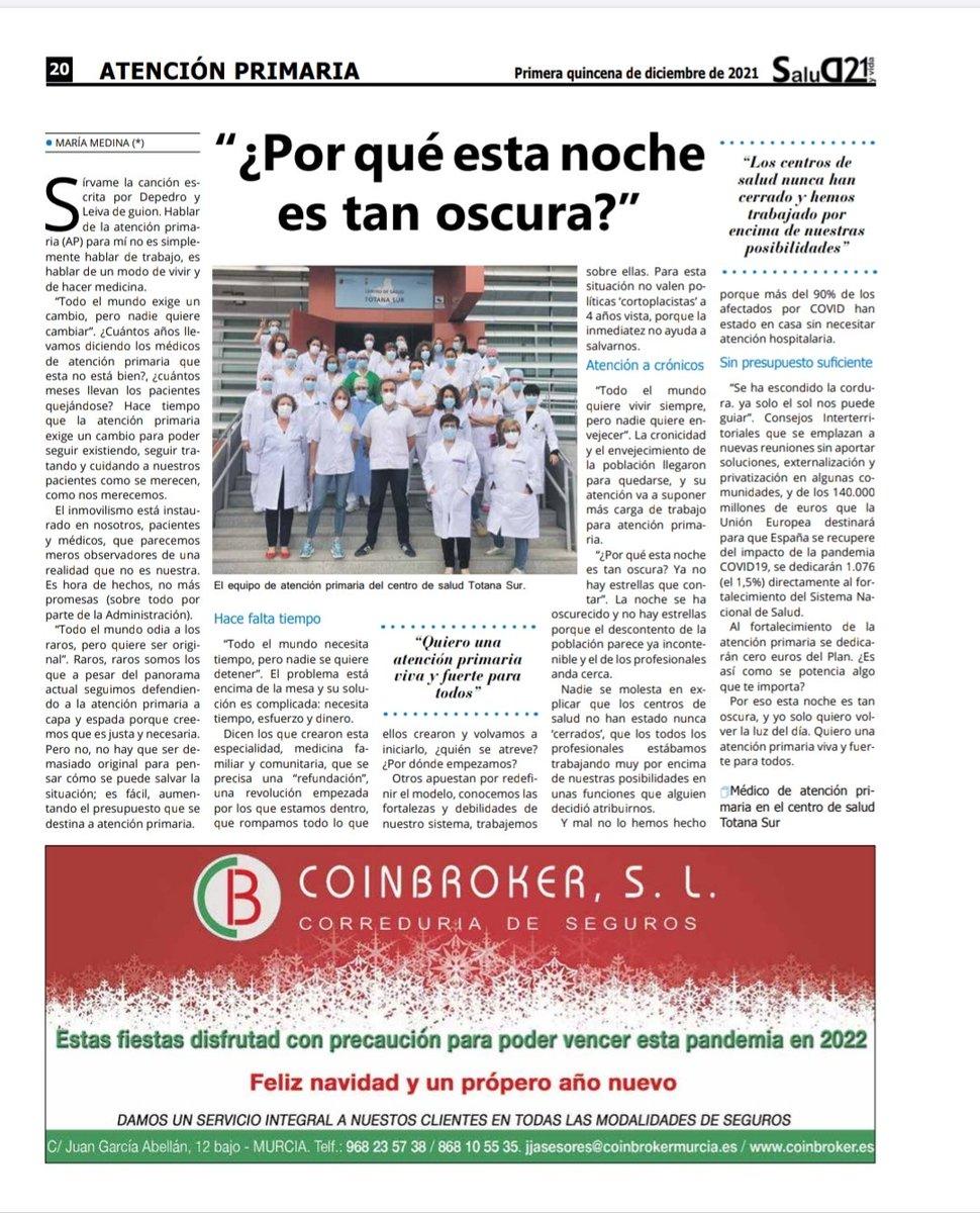 Salvemos la Atención Primaria. 
Demos luz a esta noche tan  oscura.<a href="/Depedromusic/">DEPEDRO</a> <a href="/smumfyc/">SMUMFYC</a> #AtencionPrimaria