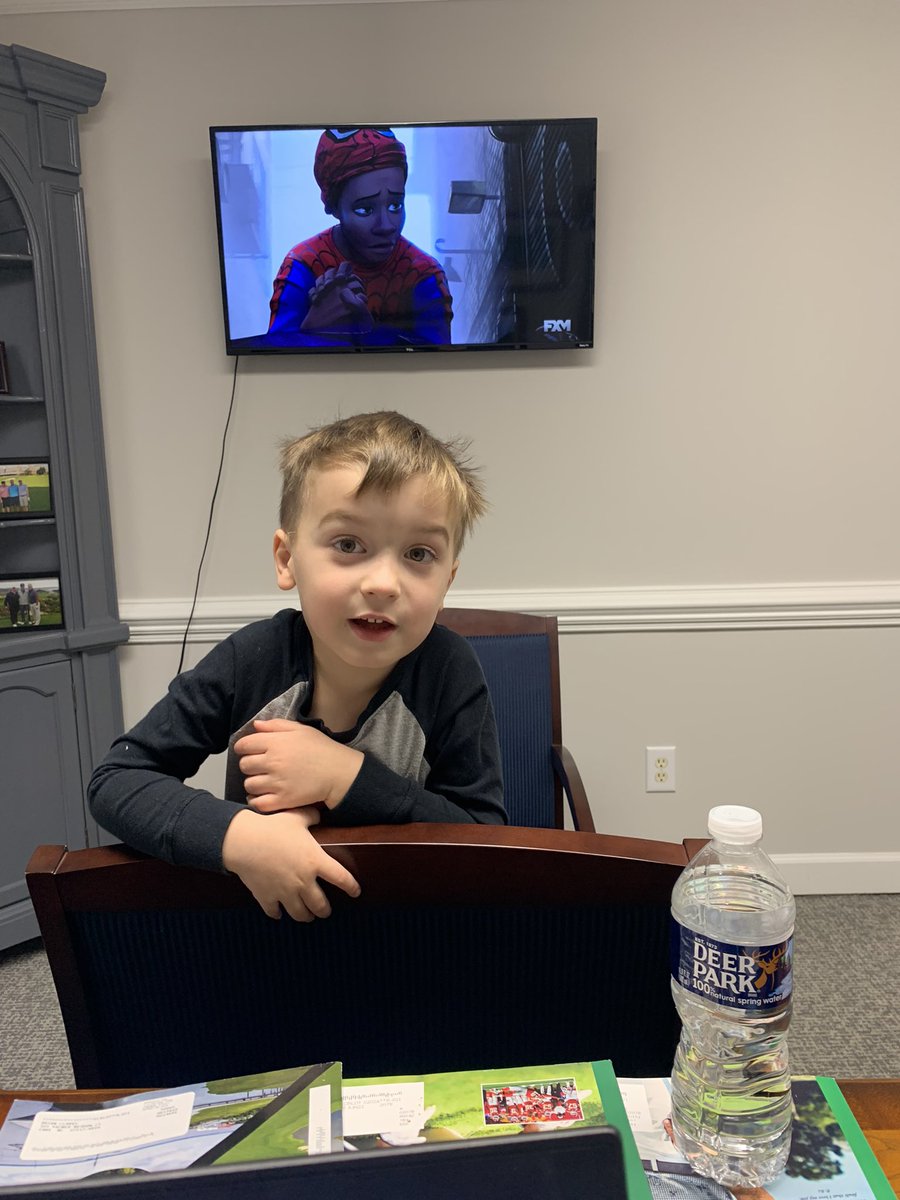 TriInsurance's tweet image. New assistant demands to have Spider-Man on and will not stop talking.