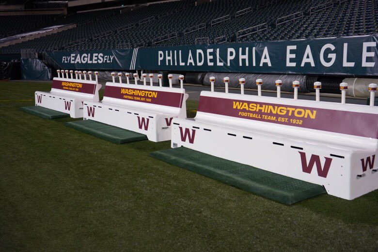 Mitch_Tischler's tweet image. We have a bench update! #WashingtonFootball reached out to @DragonSeats on Monday following the Dallas game and are planning to use them for the rest of the season, in Philly, in Dallas, in New York