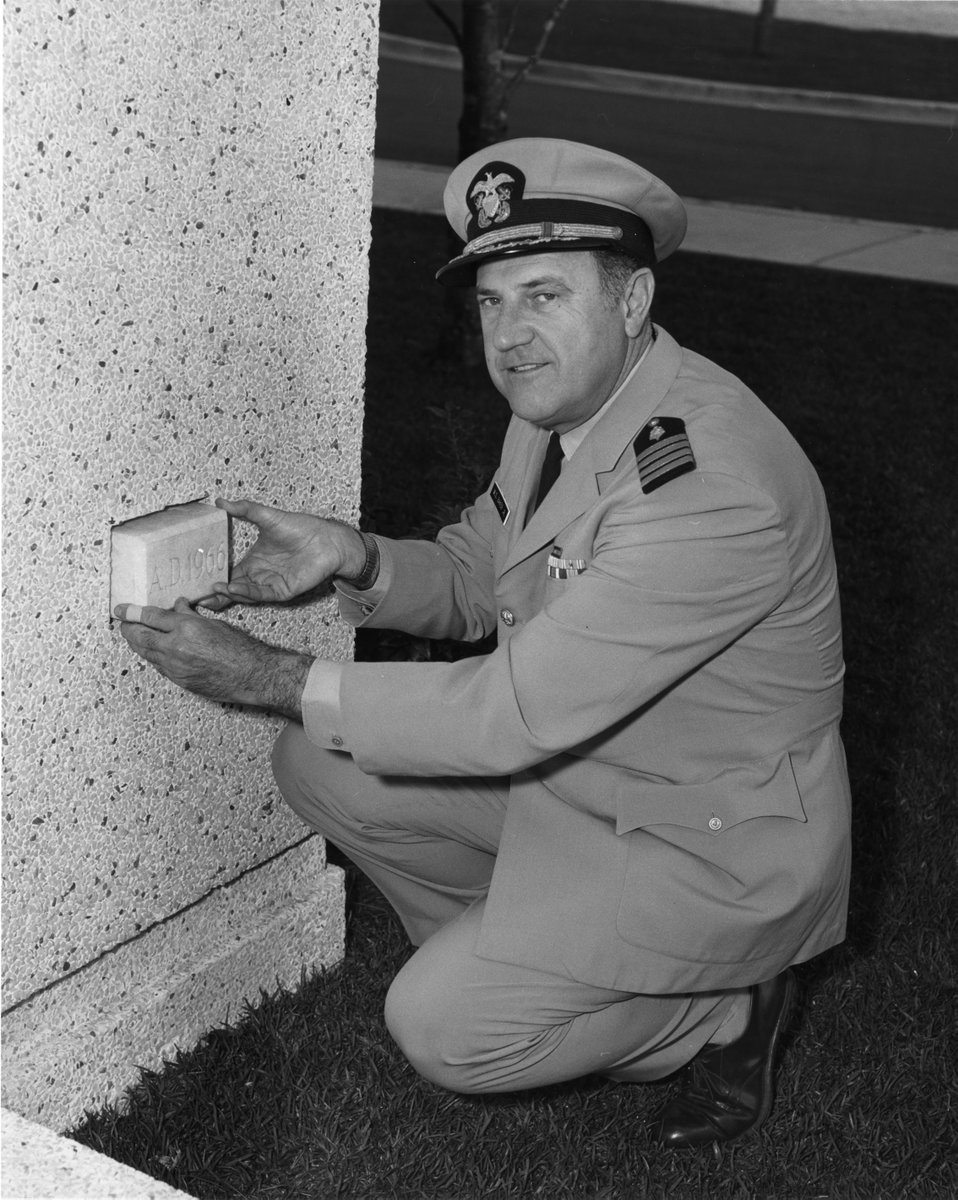 NavyMedicine's tweet photo. Is this a time capsule? Does anyone from #NMRTCJacksonville know?

Historical photos - On This Day in Navy medicine
Captain W.S. Baker. [Inserting brick into wall which reads:] "A.D. 1966". [Portraits.] Jacksonville, Florida. 12/21/1967.
09-5035-047

#navymedicine https://t.co/c2zy1BhPRs