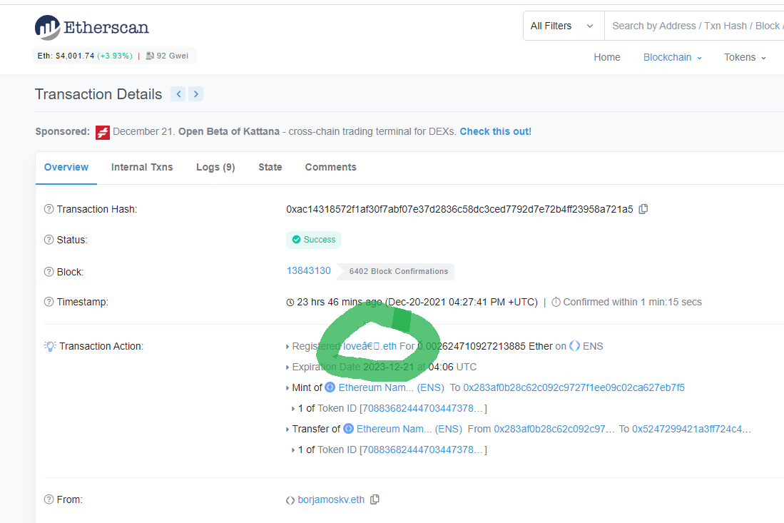 EthViral's tweet photo. 🚨PSA out there for all the people buying #ensdomains as that market heats up. 
New trend of people minting names trying to trick people by using hidden characters. Always check "stats" to make sure # of characters matches. Etherscan will show full name as well
@ensdomains https://t.co/sZQiWCY5lc