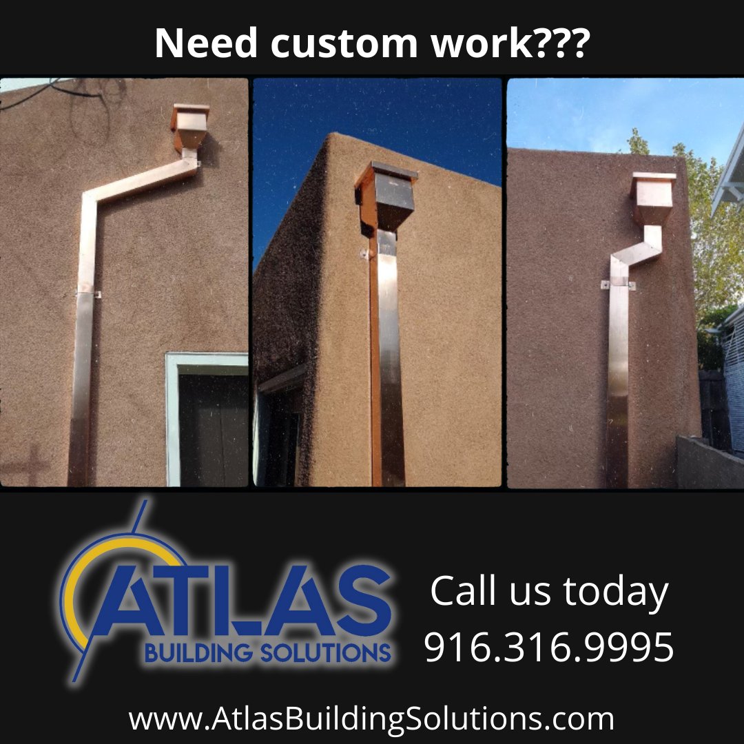 Need custom work done??? Check out these custom copper scuppers & downspouts we did for a customer. Give us a call at 916.316.9995 to see what we can do for you. 

#atlasbuildingsolutions @customgutters #gutterguards