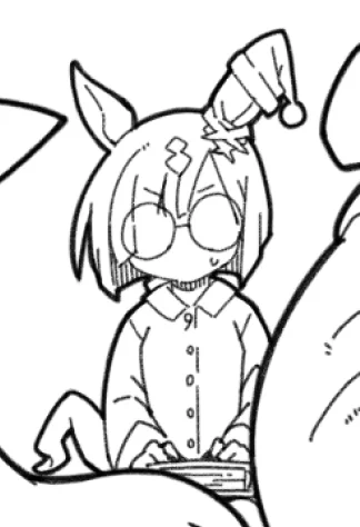 クリスマスの4コマ描いてる 