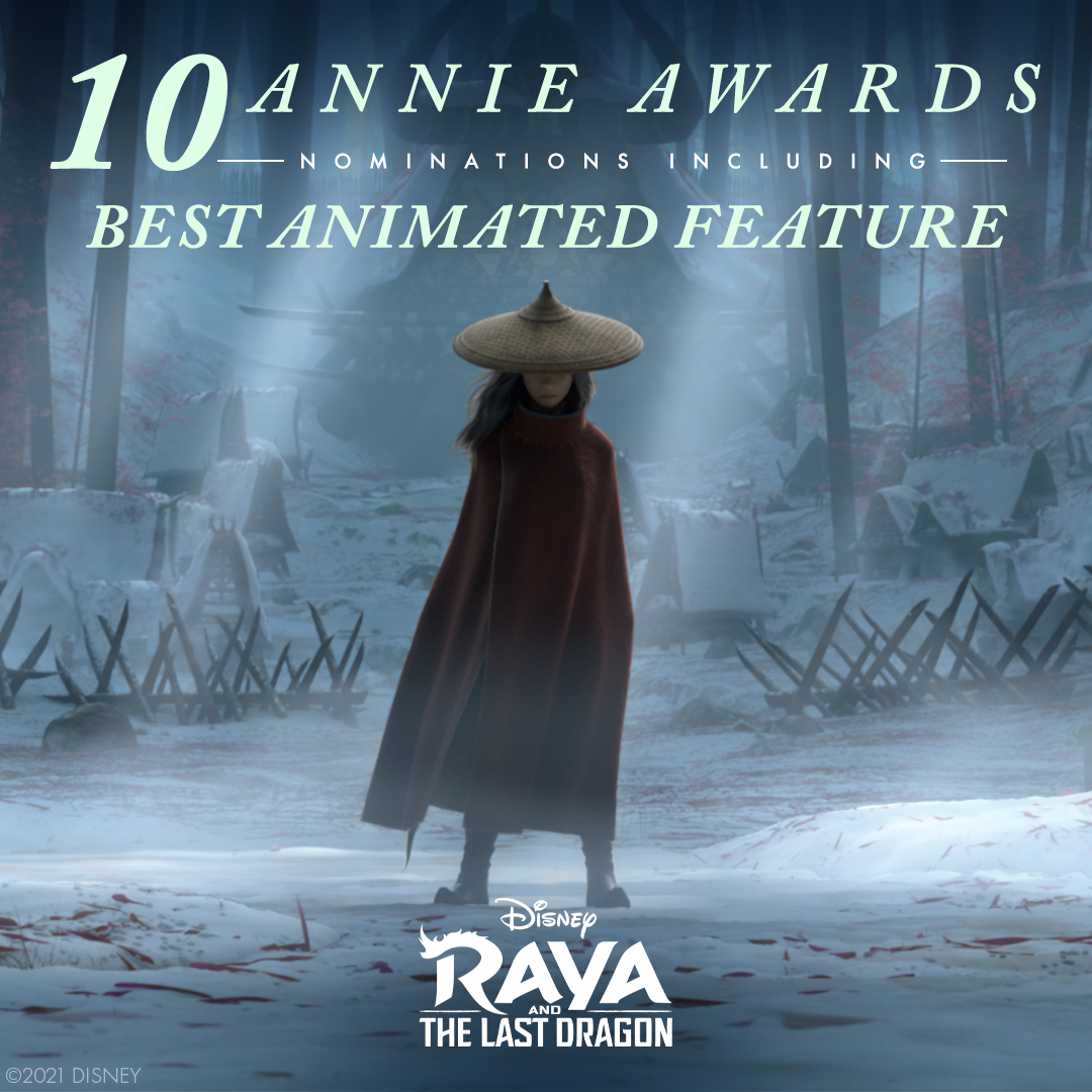 Congratulations to #DisneyRaya on receiving ten #AnnieAwards Nominations including Best Animated Feature!