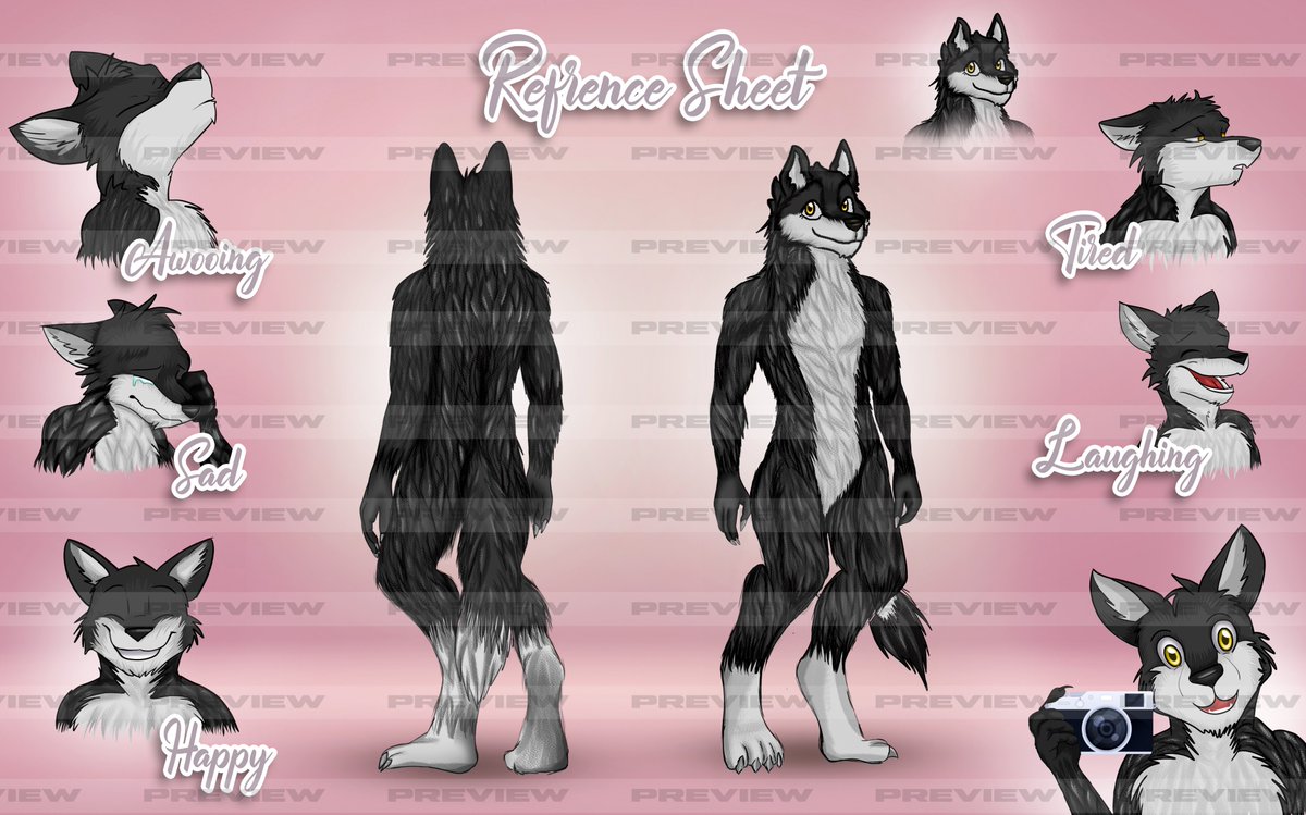 Ref sheet I did for @ShutterWolf Did this long time ago but somehow it disappeared from my feed lol, so tweeting it again Show some love again :) #refsheet #furryart #furry #furryartist #furryfandom #furrystickers #digitalart #artist #commissions #commissionopen