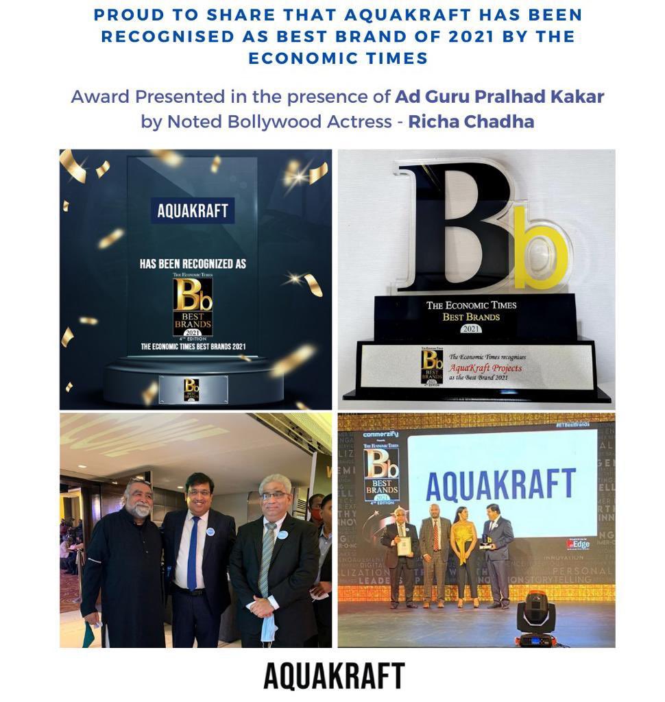 dactarnee's tweet photo. #etbestbrands 

Thanks for choosing @aquakraft as the Best Brand of 2021.

And for the phenomenal session by Ad King Mr. Prahlad Kakkar. https://t.co/gas7RyllFK
