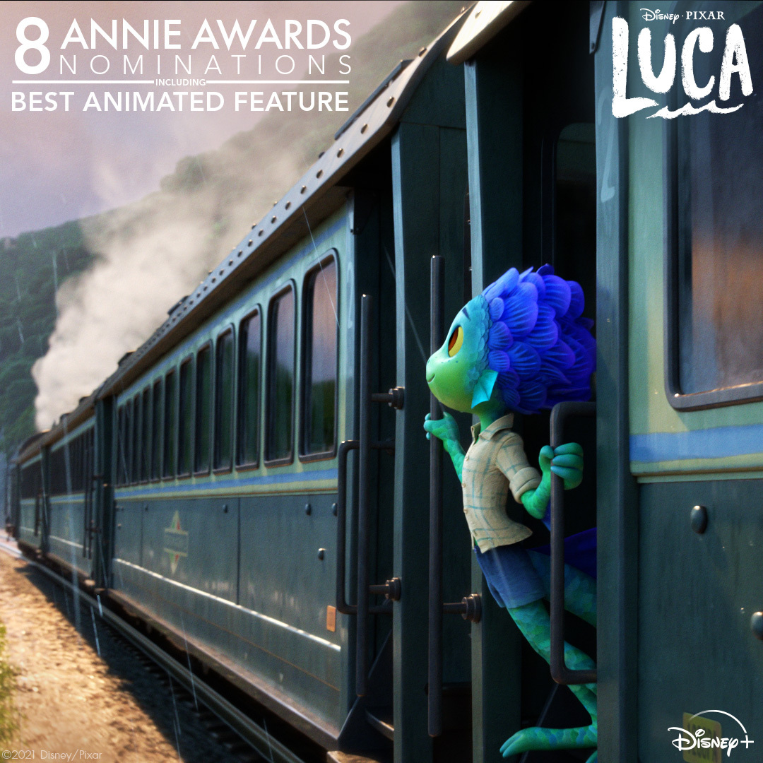 Making a big splash, congratulations to #PixarLuca for its eight #AnnieAwards nominations including Best Animated Feature!