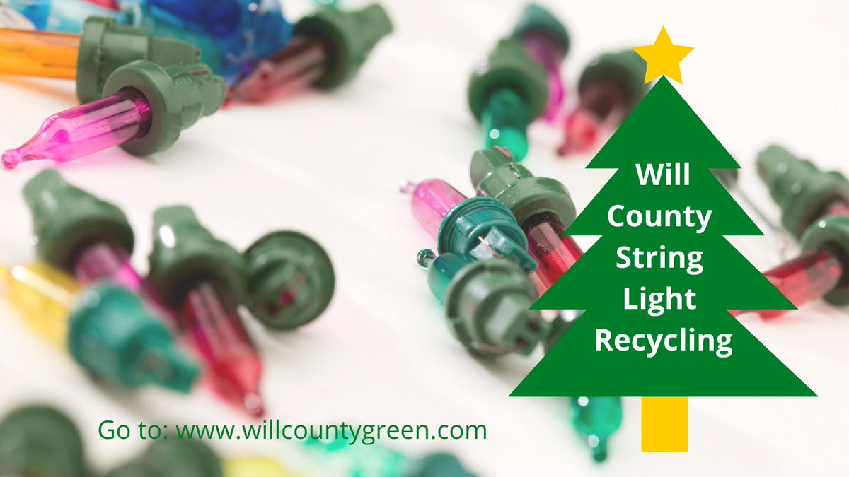 genemundt's tweet image. Holiday string lights that are no longer working may be dropped off for recycling at three Will County locations from 12-1-2021 through 1-31-2022. For more info: willcountygreen.com/string_light_r… #WillCounty #HolidayStringLights #recycling #WillCountyGreen